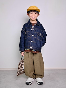 「ASICS（アシックス）のアイテム」を使った、tanshio.さん（キッズ・110cm）の春コーディネート