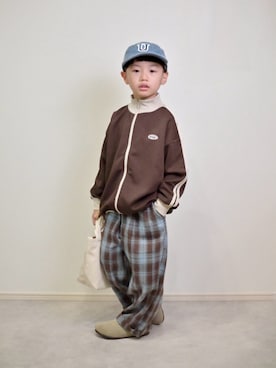 「アイテム（トートバッグ）」を使った、tanshio.さん（キッズ・110cm）の秋コーディネート