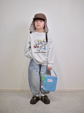 「アイテム（帽子）」を使った、tanshio.さん（キッズ・110cm）の冬コーディネート
