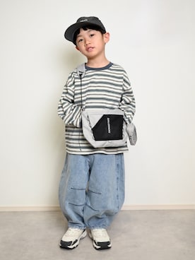 「ASICS（アシックス）のアイテム」を使った、tanshio.さん（キッズ・110cm）の冬コーディネート