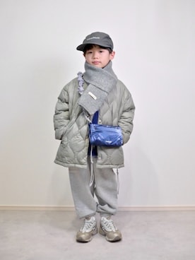 「アイテム（帽子）」を使った、tanshio.さん（キッズ・110cm）の冬コーディネート
