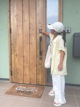 「アイテム（帽子）」を使った、coccoさん（キッズ・120cm）の秋コーディネート
