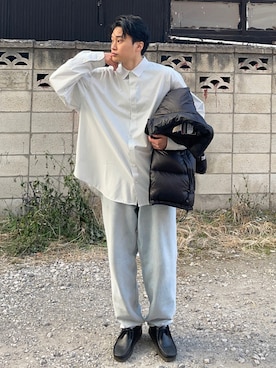 「ほめられ本命コーデ」｜「アイテム（モカシン/デッキシューズ）」を使った、すけさん（メンズ・171cm）の冬コーディネート