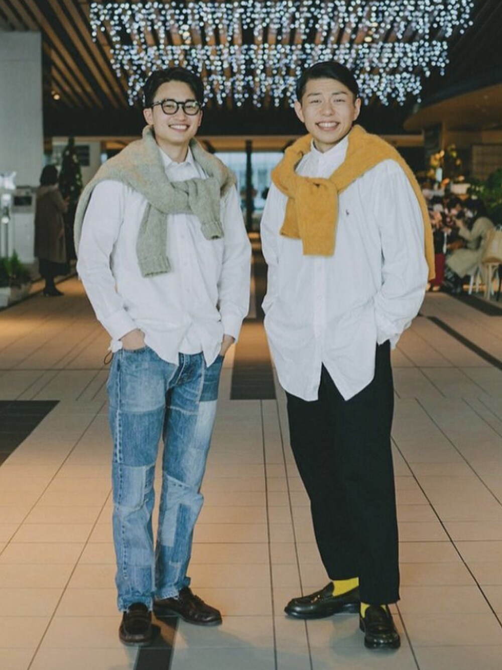 ロングデニムシャツ × Ralph Lauren × パッチワークデニム コーデ ロングデニムシャツ × Ralph Lauren × パッチワークデニム コーデ