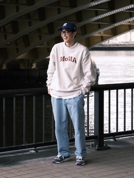 「アイテム（スウェット）」を使った、すけさん（メンズ・171cm・30代）の冬コーディネート