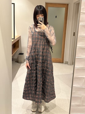「グレーコーデ」｜chiさん（レディース・163cm）の夏コーディネート