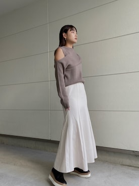 「AMAIL（アマイル）のアイテム」を使った、MIHO MIKATAさん（レディース・158cm）の秋コーディネート