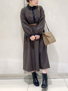 「アイテム（ワンピース）」を使った、ol_izmm_さん（レディース・153cm）の冬コーディネート