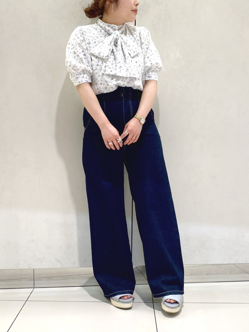 【新品】YAYA＊ボウタイブラウス＊チュニック✳︎秋コーデ 新品】YAYA＊ボウタイブラウス＊チュニック✳︎秋コーデ