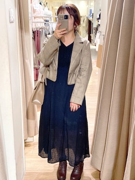 「OLIVE des OLIVE（オリーブデオリーブ）のアイテム（ジャケット/アウター）」を使った、ol_izmm_さん（レディース・153cm）の秋コーディネート