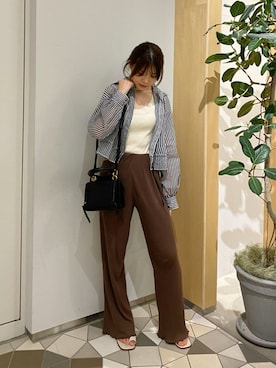 「Another Edition（アナザーエディション）のアイテム」を使った、三橋栄香さん（レディース・155cm）の夏コーディネート