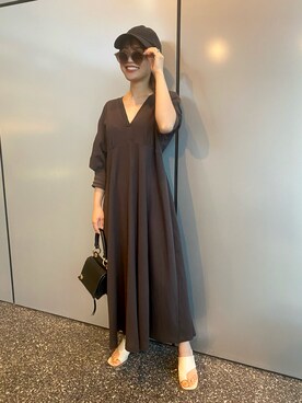 「SEE BY CHLOE（シーバイクロエ）のアイテム」を使った、三橋栄香さん（レディース・155cm）の秋コーディネート
