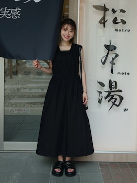 「アイテム（ワンピース/ドレス）」を使った、三橋栄香さん（レディース・155cm・30代）の夏コーディネート