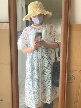 「Port（ポート）のアイテム（帽子）」を使った、和香 Wakoさん（レディース・153cm）の夏コーディネート