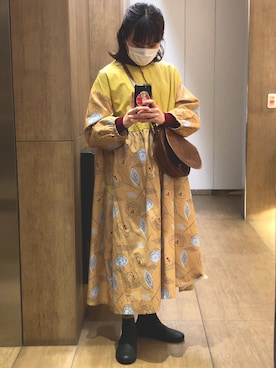 「アイテム（タイツ/ストッキング）」を使った、和香 Wakoさん（レディース・153cm）の冬コーディネート