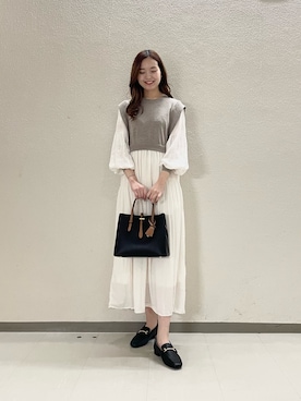 「いまどきジャケット写真」｜「アイテム（その他シューズ）」を使った、ayanaさん（レディース・166cm）の春コーディネート