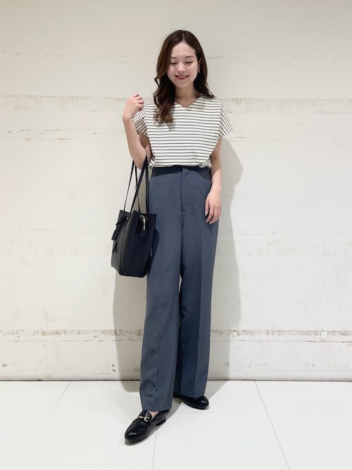 セール】カットミラノフレンチスリーブトップ（Tシャツ