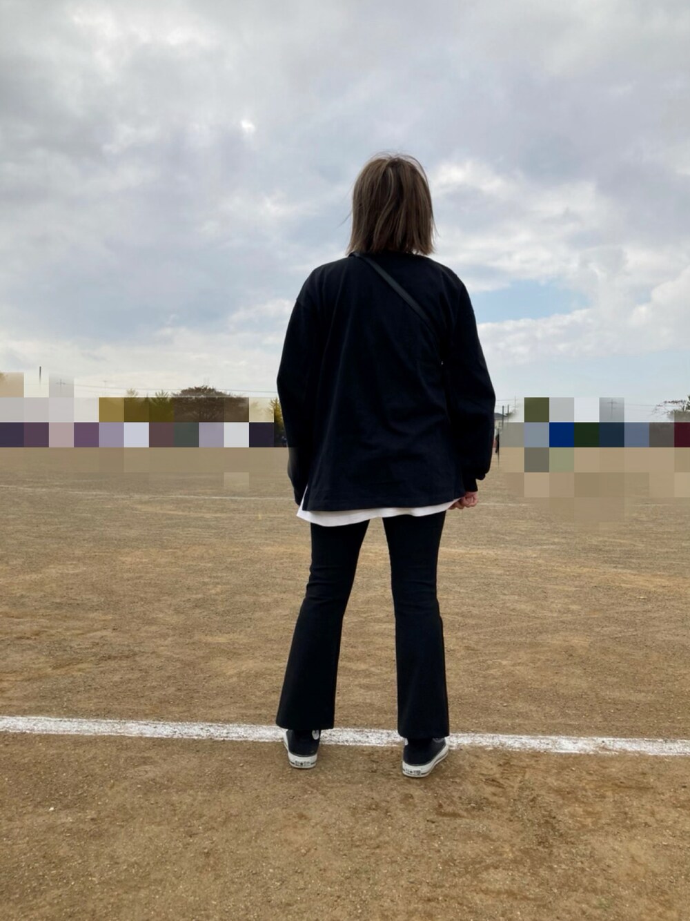 「ZARA KIDSのアイテム（パンツ、ブラック系）」を使った、Pさん（レディース・150cm）の冬コーディネートの1枚目の写真