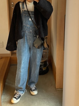 「Another Edition（アナザーエディション）のアイテム（ノーカラージャケット）」を使った、Pさん（レディース・150cm）の冬コーディネート