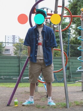 「VANS（バンズ）のアイテム（キャップ）」を使った、Salさん（メンズ・173cm）の夏コーディネート