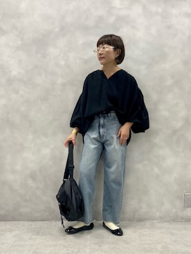 「シアタープロダクツ(THEATRE PRODUCTS)」｜「アイテム（パンツ）」を使った、kahoさん（レディース・154cm）の秋コーディネート