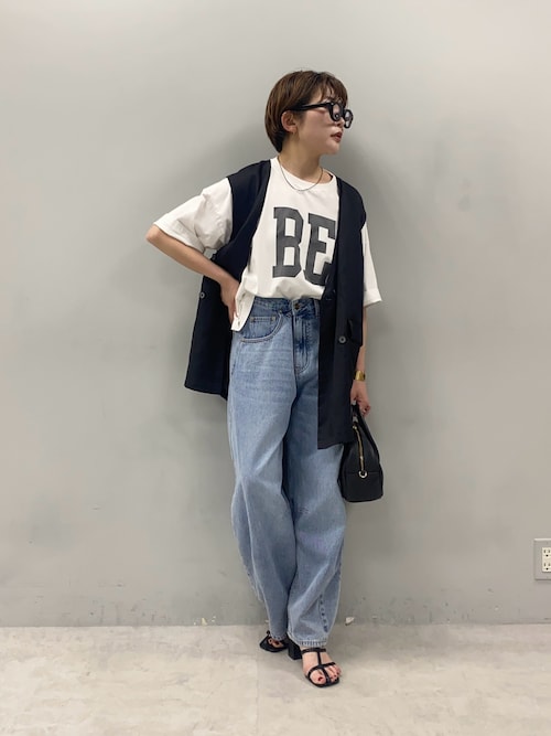 25th】綿麻デニムカーブシルエットパンツ（デニムパンツ）｜PUAL