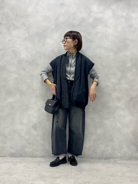 「PUAL CE CIN（ピュアルセシン）のアイテム（MA-1）」を使った、kahoさん（レディース・154cm）の秋コーディネート