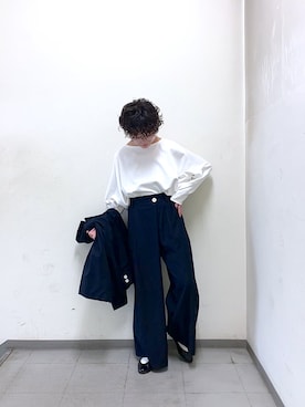 「note et silence （ノートエシロンス）のアイテム」を使った、kahoさん（レディース・154cm）の冬コーディネート