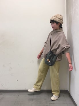「スエット」｜「アイテム（その他シューズ）」を使った、kahoさん（レディース・154cm）の秋コーディネート