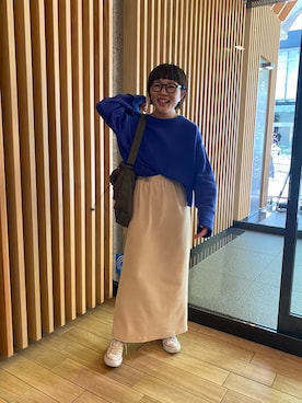 「シアタープロダクツ(THEATRE PRODUCTS)」｜「アイテム（スカート）」を使った、kahoさん（レディース・154cm）の秋コーディネート