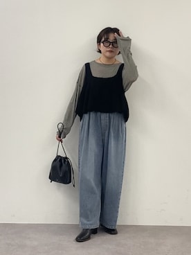 「154cm」｜kahoさん（レディース・154cm）の秋コーディネート