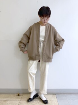 「メロートップス」｜「アイテム（バレエシューズ）」を使った、kahoさん（レディース・154cm）の秋コーディネート