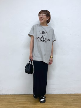 「アイテム（メガネ）」を使った、kahoさん（レディース・154cm）の夏コーディネート