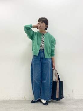 「シアタープロダクツ(THEATRE PRODUCTS)」｜「アイテム（パンツ）」を使った、kahoさん（レディース・154cm）の冬コーディネート