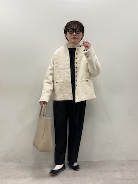 「PUAL CE CIN（ピュアルセシン）のアイテム」を使った、kahoさん（レディース・154cm）の春コーディネート