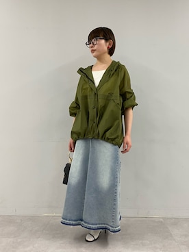 「PUAL CE CIN（ピュアルセシン）のアイテム（マウンテンパーカー）」を使った、kahoさん（レディース・154cm）の春コーディネート