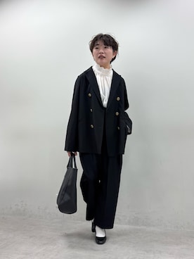 「アイテム（テーラードジャケット）」を使った、kahoさん（レディース・154cm）の冬コーディネート