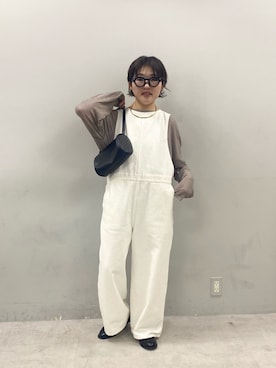 「アイテム（サロペット/オーバーオール）」を使った、kahoさん（レディース・154cm）の夏コーディネート