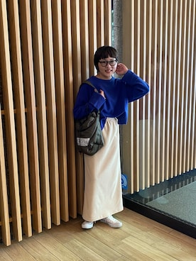 「シアタープロダクツ(THEATRE PRODUCTS)」｜「アイテム（スカート）」を使った、kahoさん（レディース・154cm）の秋コーディネート