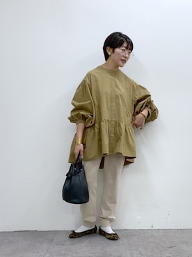 「スエット」｜「アイテム（バレエシューズ）」を使った、kahoさん（レディース・154cm）の秋コーディネート