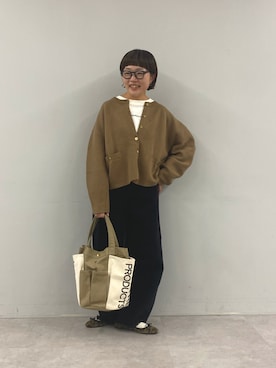 「シアタープロダクツ(THEATRE PRODUCTS)」｜「アイテム（パンツ）」を使った、kahoさん（レディース・154cm）の秋コーディネート