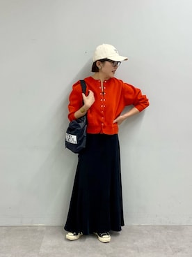 「PUAL CE CIN（ピュアルセシン）のアイテム（帽子）」を使った、kahoさん（レディース・154cm）の秋コーディネート