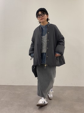 「アイテム（スカート）」を使った、kahoさん（レディース・154cm・40代）の秋コーディネート