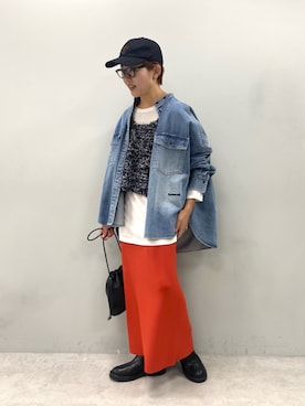 「PUAL CE CIN（ピュアルセシン）のアイテム（帽子）」を使った、kahoさん（レディース・154cm）の夏コーディネート