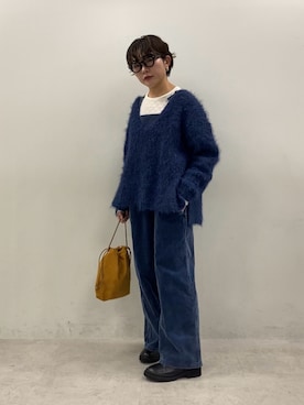 「アイテム（オールインワン・サロペット）」を使った、kahoさん（レディース・154cm）の冬コーディネート