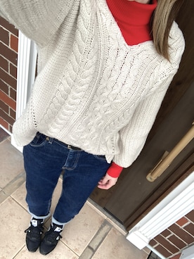 「e.r.g*（イーアールジー）のアイテム」を使った、Nさん（レディース・164cm）の冬コーディネート