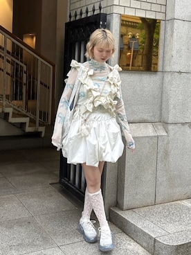 「Handmade（ハンドメイド）のアイテム」を使った、ﾅﾂｷさん（レディース・166cm）の夏コーディネート