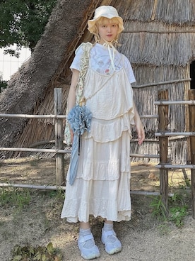 「Casselini（キャセリーニ）のアイテム」を使った、ﾅﾂｷさん（レディース・166cm）の夏コーディネート