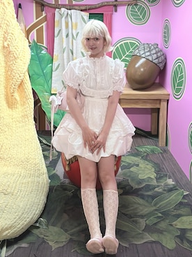 「アイテム（シューズ、ピンク系）」を使った、ﾅﾂｷさん（レディース・166cm）の夏コーディネート