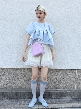 「pufe（ピュフェ）のアイテム」を使った、ﾅﾂｷさん（レディース・166cm）の夏コーディネート